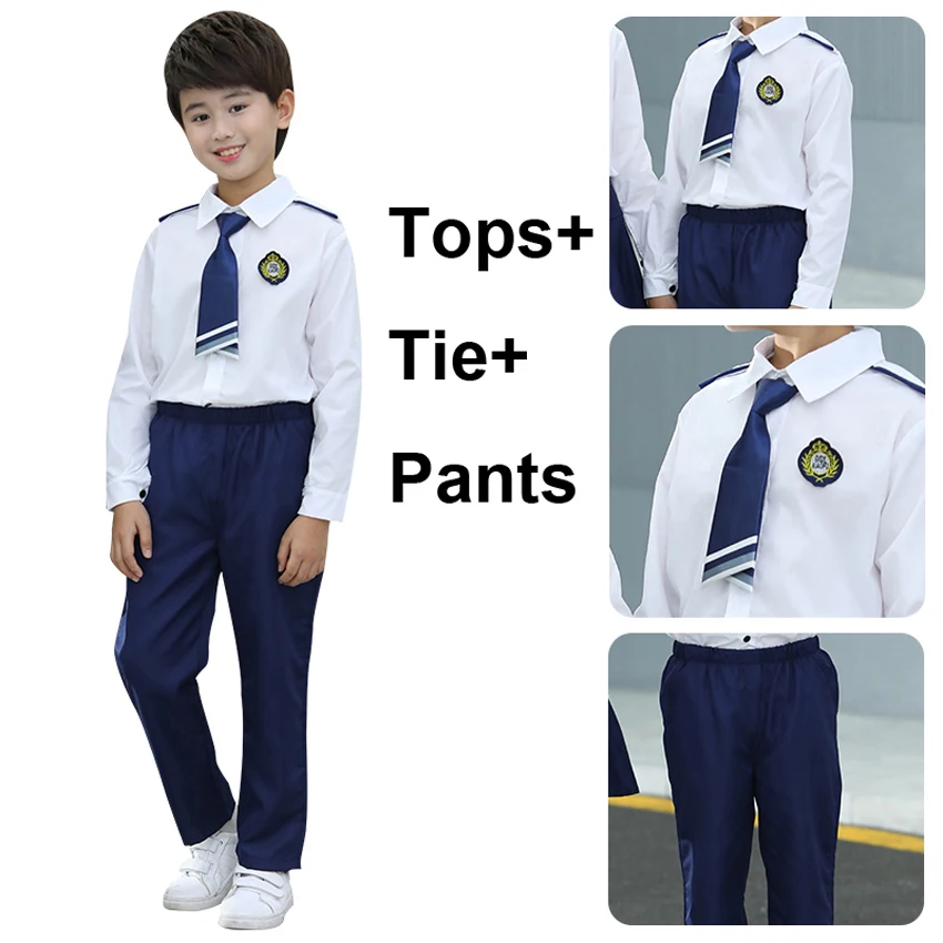 Boy Long Set2 Японская школьная форма для мальчиков и девочек, костюм моряка, Детский карнавальный костюм пилота, комплект одежды для хора - Цвет: Boy Long Set2