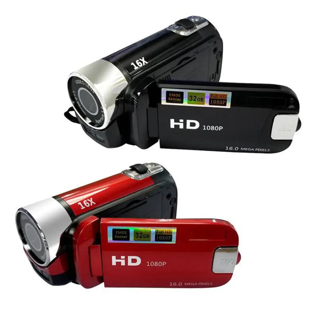 

US/EU/UK/AU Plug 1080P Vlog Camera 16 Million Pixel DV Camcorder 16X Digital Zoom Digital Video Camera Built-in Microphone