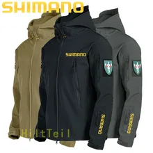 Shimano – vêtements de pêche en molleton, coupe vent, imperméables, pour hommes, pour la course à pied, la randonnée en plein air, à coque souple 