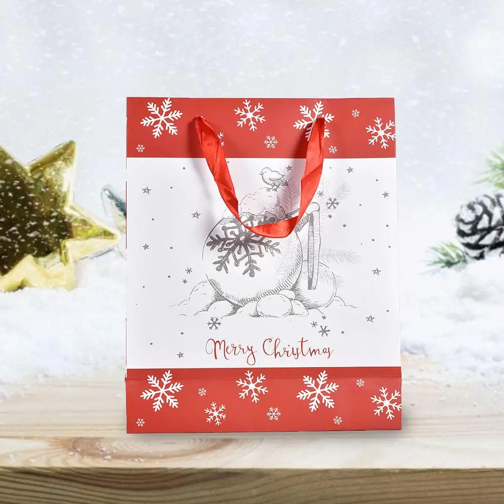 New Year Santa Claus Snowman Candy Gift Bags Cookie Packaging Bags Party Handbag Merry Christmas Storage Package