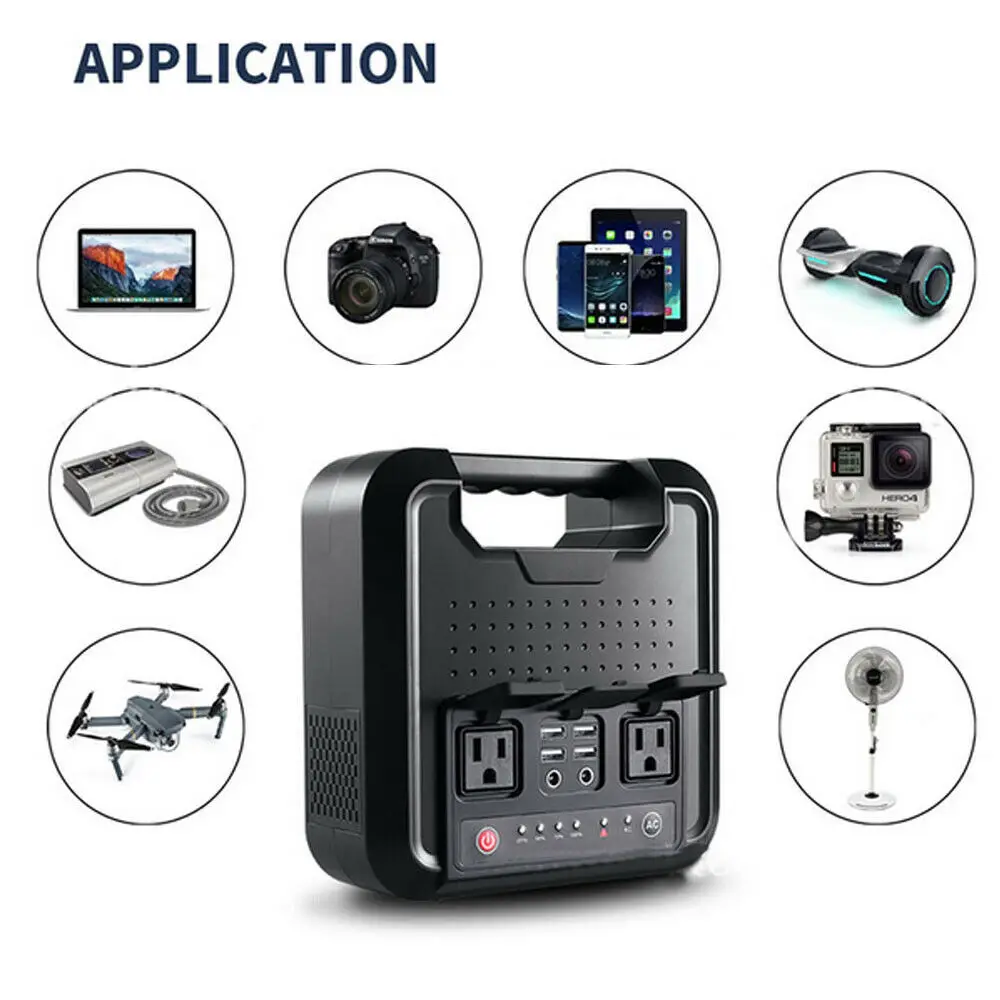 Портативная солнечная генераторная станция 110 Вт/ч аварийный генератор хранение