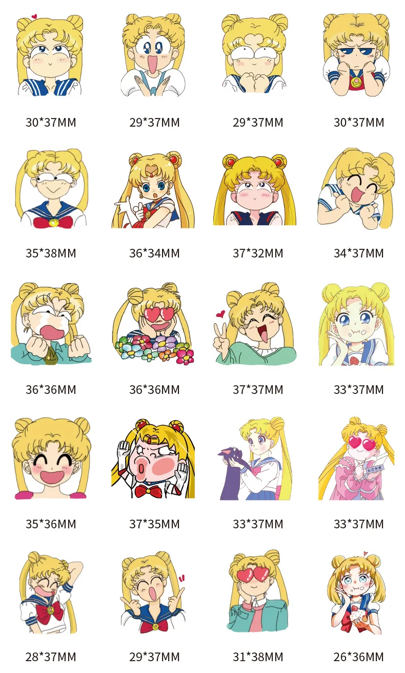 40 шт./упак. Kawaii Сейлор Мун мультфильм пуля журнал стикеры на клейкой основе для художественного оформления ногтей, ручная работа дневник канцелярские наклейки Детский подарок