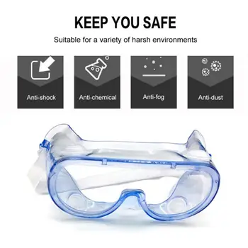 

1pcs Outdoor Clear Safety Goggles Work Eye Protection Labour Working Protective Glasses Wind Anti-fog splashproof Goggles Tools