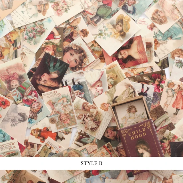 Mr.paper 100pcs/box Vintage Story Kraft Paper Scrapbooking/Card Making/Journaling Project DIY Diary Decoration LOMO Cards B