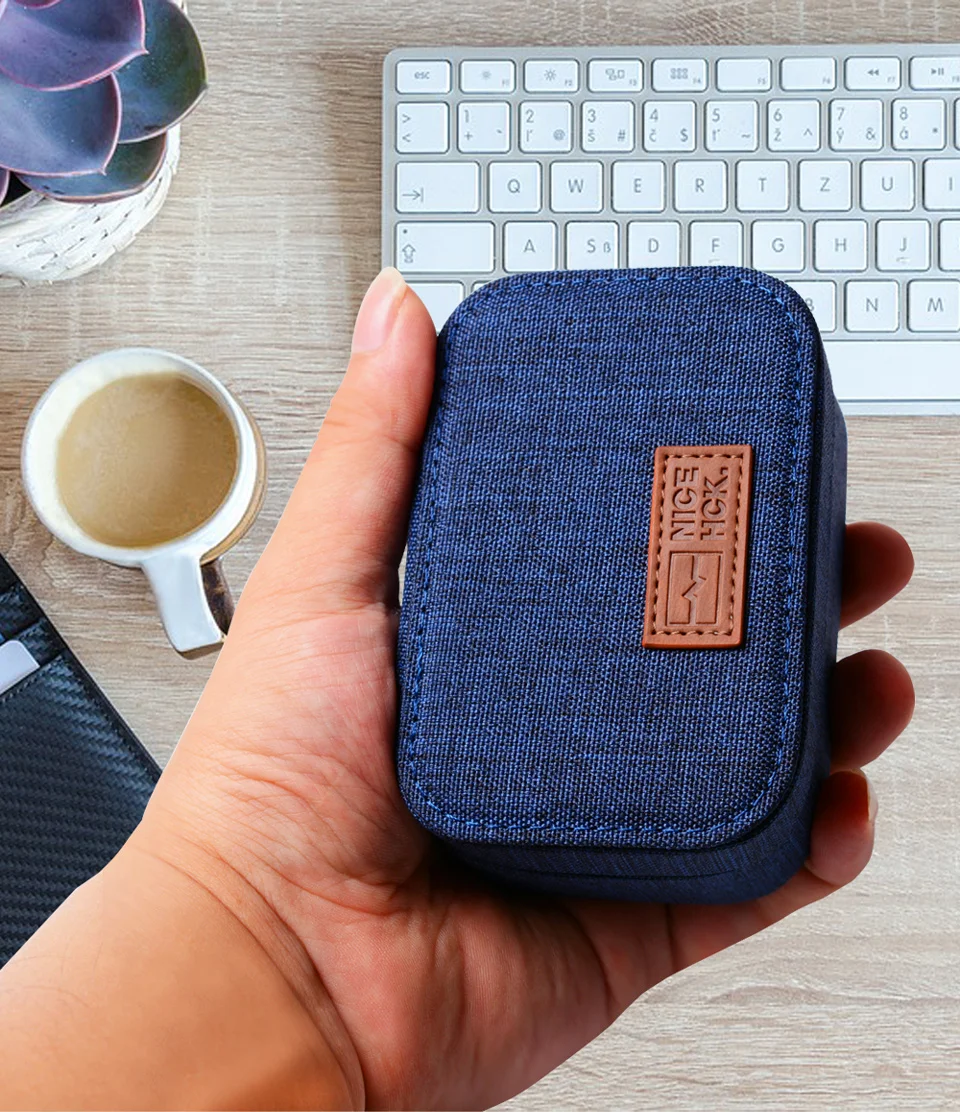 NiceHCK-High-End Canvas Earphone Case, armazenamento portátil, Earbud