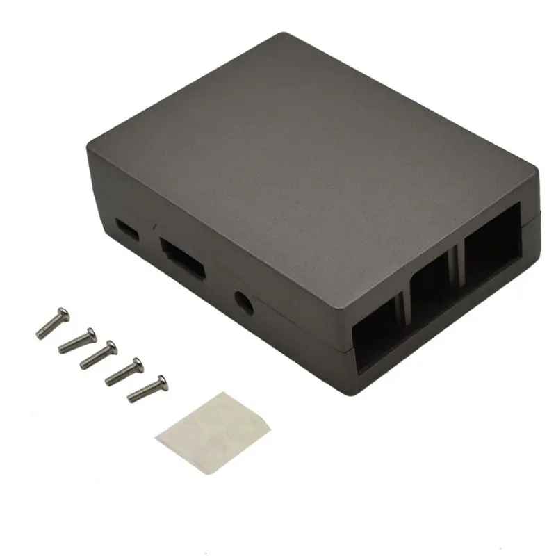 Серый Алюминиевый медный чехол, металлический корпус для Raspberry Pi 3/2 Модель B/B - Цвет: Серый