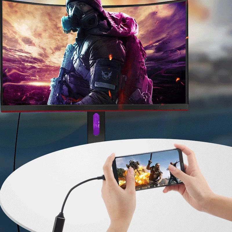 Тип-c к HDMI HD ТВ адаптер 4K конвертер портативный для ПК ноутбук планшет мобильный телефон PUO88