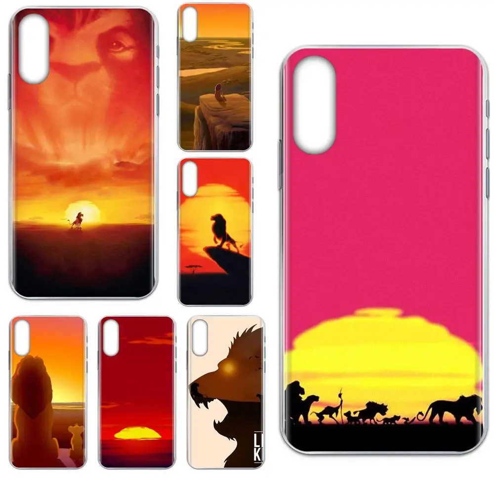 TPU Cellphone Transparent For Samsung Galaxy A71 Note 10 Plus A51 Case A50 A 71 51 Arrival Hakuna Matata Lion King Sunset | Мобильные