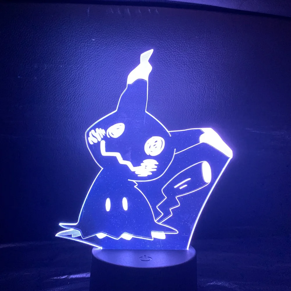 Pokemon Go Mimikyu рисунок детский ночной Светильник СВЕТОДИОДНЫЙ Цвет Изменение прикроватная атмосфера Новинка лампы подарок Usb светодиодный светильник ребенок Mimikyu