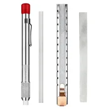 

4pcs Soapstone Marker Pencil And Refill Set Drawing & Marking Tools Talcum Slate Marker Pens Woodworking Pencil With Sharpener