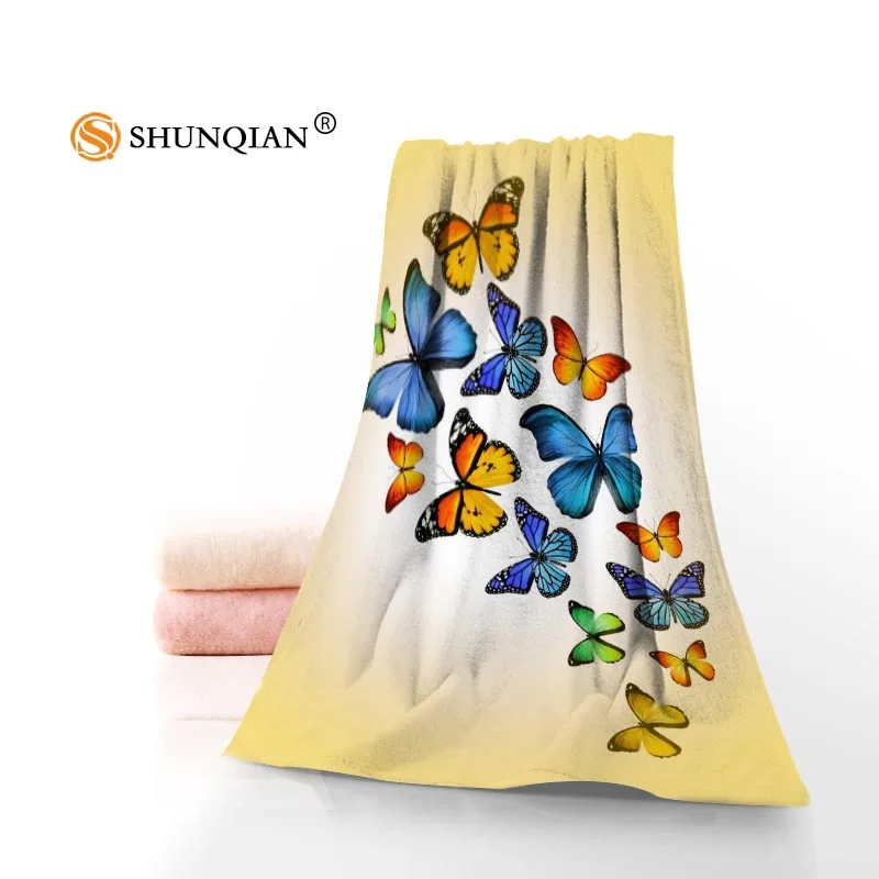 Custom Butterfly Towel Microfiber Bath Baech Towels Sport Drying Travel 70x140cm 35x75cm | Дом и сад