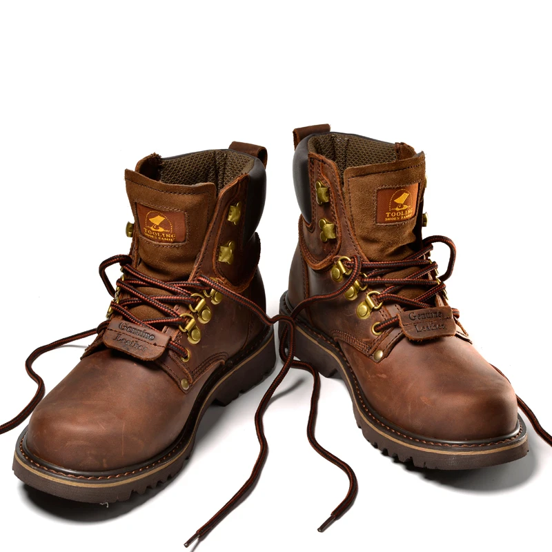 

2019 Winter Boots For Men Genuine Leather Male Hiking Shoes Trekking Boots Vintage Erkek Ayakkabi 6#15/15D50