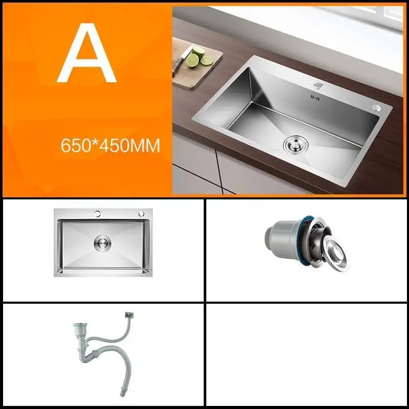 MODEL M Evier Tarjas Para Wasbak Integral Waschbecken Portatil Cocina De Acero Inoxidable Fregadero Lavabo Cuba Pia Cozinha кухонная раковина - Color: MODEL M