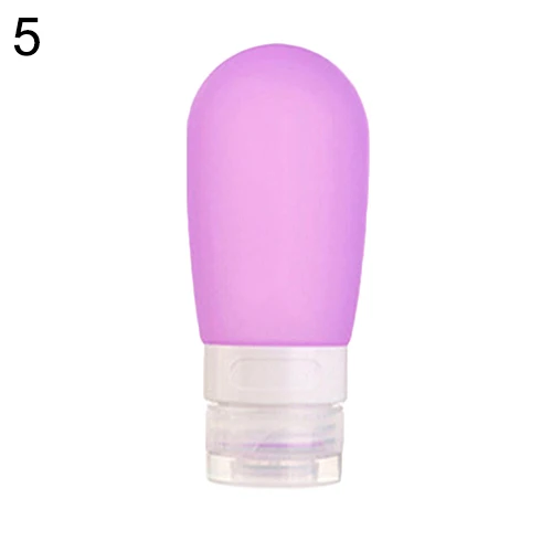 38 мл/80 мл портативная пустая силиконовая дорожная переносная бутылка для лосьона шампунь контейнер для ванной - Цвет: Purple M