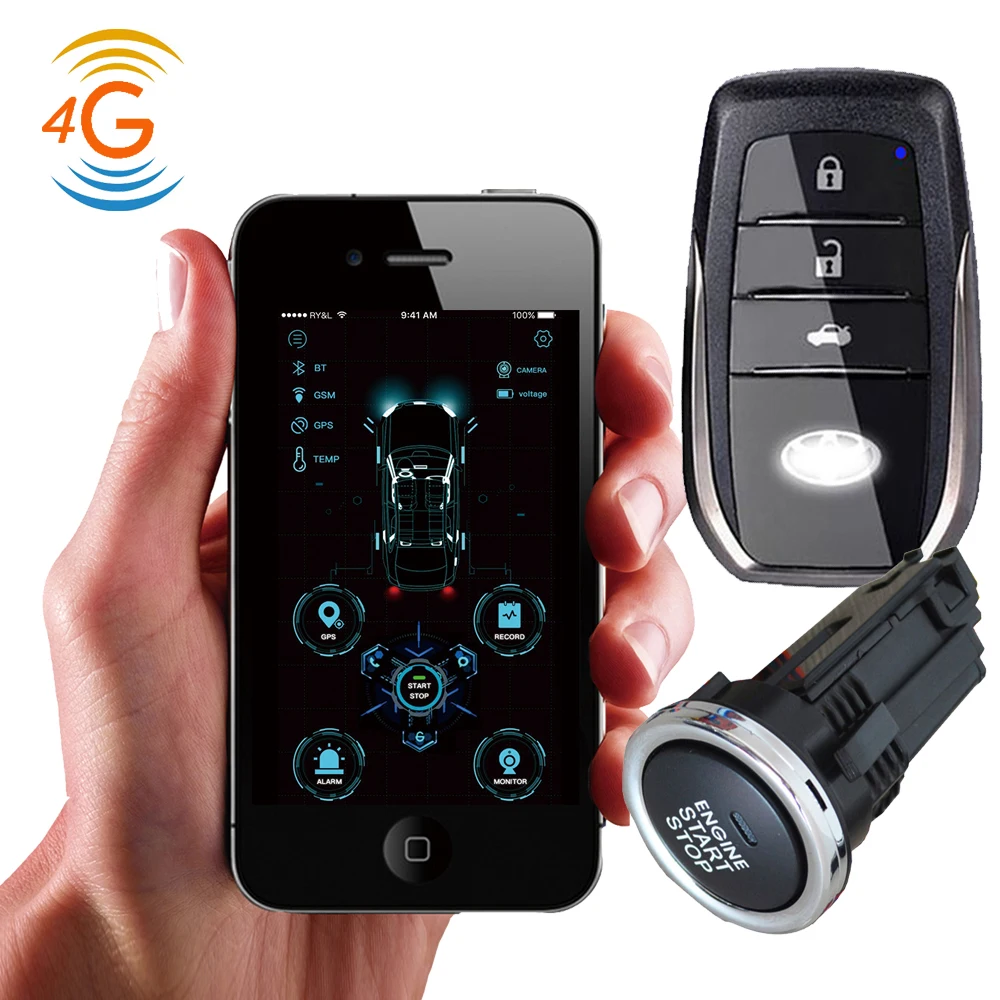 

cardot 4g gps gsm Smart Keyless Entry Remote Starter Engine Start Stop Car Alarm system