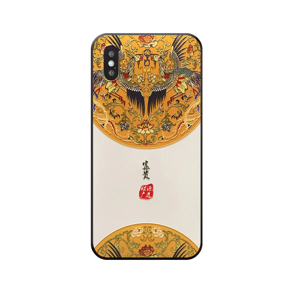 Yellow 3D картина морская волна Телефон чехол для iPhone 7 6s 8 XR XS Plus китайский стиль пара чехол для iPhone 11 Pro XS Max сотовый телефон чехол - Цвет: Yellow