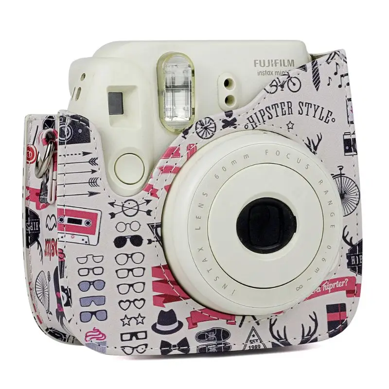 Защитный чехол из искусственной кожи Рождество Камера сумка для Fujifilm Mini8/8+/9