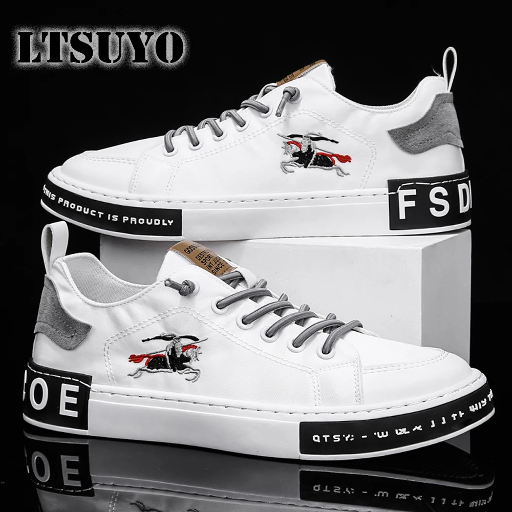 

LTSUYO fashion casual men's board shoes, men's four seasons tide shoes, young students ice silk umbrella cloth canvas shoes