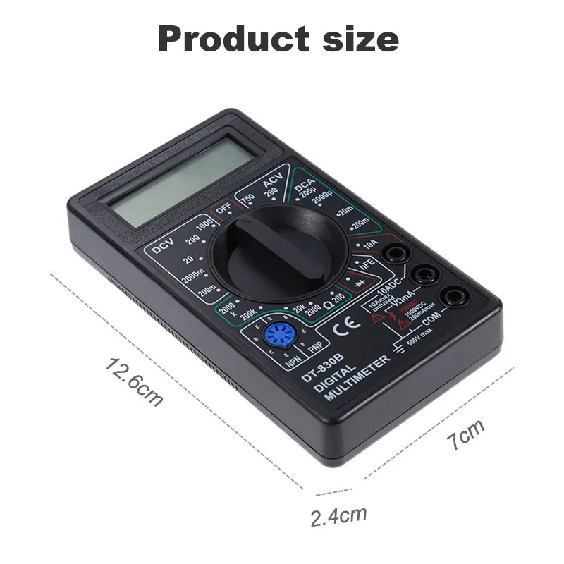LCD Digital Multimeter AC DC 750V 1000V Digital Mini Multimeter probe For Voltmeter Ammeter Ohm Tester Meter