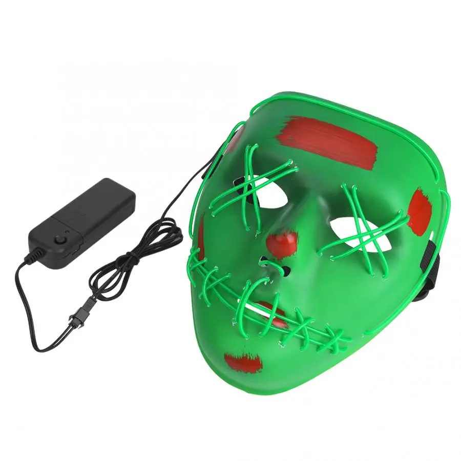 Novelty Halloween Mask Scary Clowns Masks All-Purpose Holiday Mask with LED Strips 3 Light Modes Mask Cosplay Costume Props