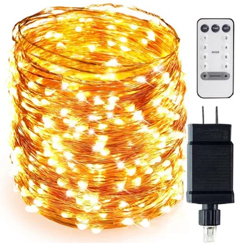 Afstandsbediening Koperdraad Fairy String Light 20M 30M 50M 80M Outdoor Christmas Fairy Lights Wedding vakantie Garland Decor