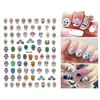 Halloween Series Nail Sticker Collection Skull Head Night Glowing Ghost Bat Nail Slider 10PCS 3