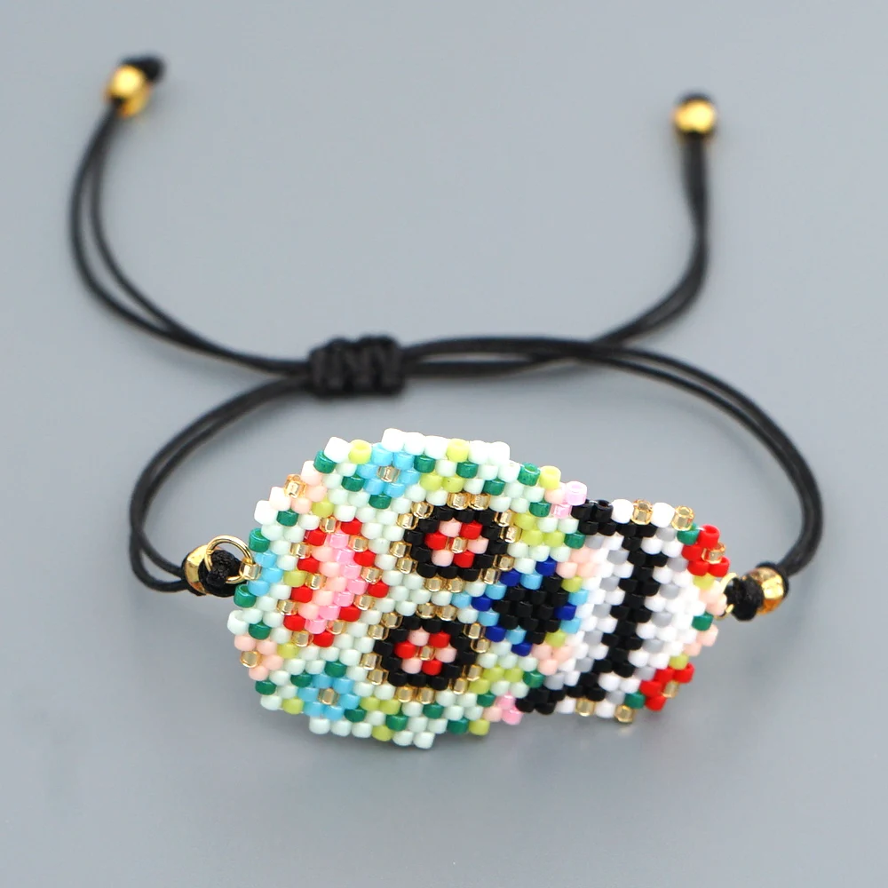 Go2boho череп талисманы браслет Pulseras Mujer Moda мексиканский женский череп панк MIYUKI ювелирные браслеты аксессуары ручной работы