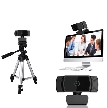 

Auto Focusing Computer Webcam Non Slide Plug And Play Home Office PC Laptops Built In Microphone Video Conference Face Cam 1080P