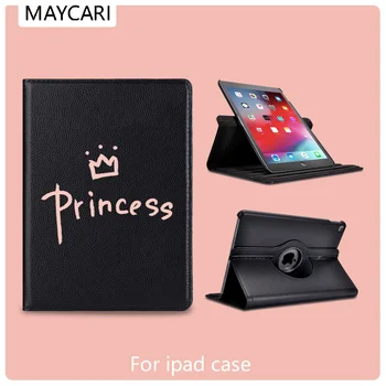 

Ipad 2 3 4 Leather 360° Rotatable Back Case Princess Crown Cover Protective For 2020 iPad Pro 11 12.9 10.5 7.9 inch Mini 1 2 3 5