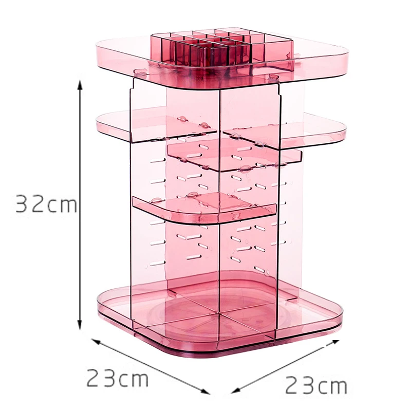 360 Degree Rotating Cosmetic Storage Box Large Capacity Makeup Organizer Multilayer Rack Jewelry Shelf Display Stand