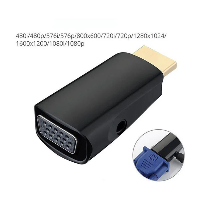 HDMI к VGA адаптер папа к женскому HD 1080P Аудио кабель конвертер для Xbox360 ПК ТВ коробка компьютер hdmi к vga адаптер с аудио