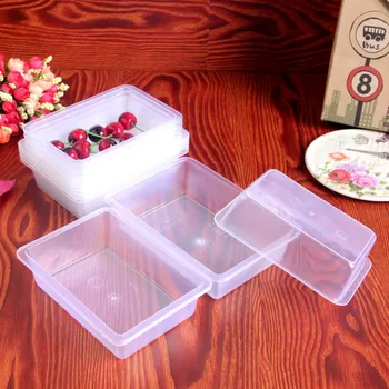 

Transparent Plastic Rectangular Ice Tray Without Lid Ice Box Bucket Food Storage Box Factory Direct