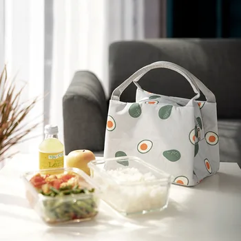 

Portable Lunch Box Bag, Simple And Lovely Foldable Fruit Printing Aluminum Foil Thickened Lunch Box Bag