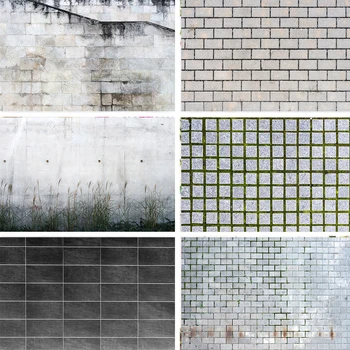 

Nitree Lattice Stone Fondo Fotograficos Photography Backdrop White Brick Wall Cement Wall Photo Studio Props Background Vinyl