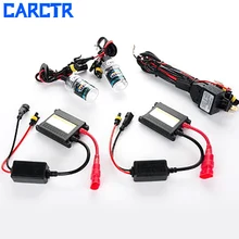 CARCTR 1 комплект ксеноновые автомобильные фары лампы HID с балластами H H3 H4 H7 H8/H9/H11 6000K 12V 35WHID ксеноновая лампа для автомобиля комплект фар