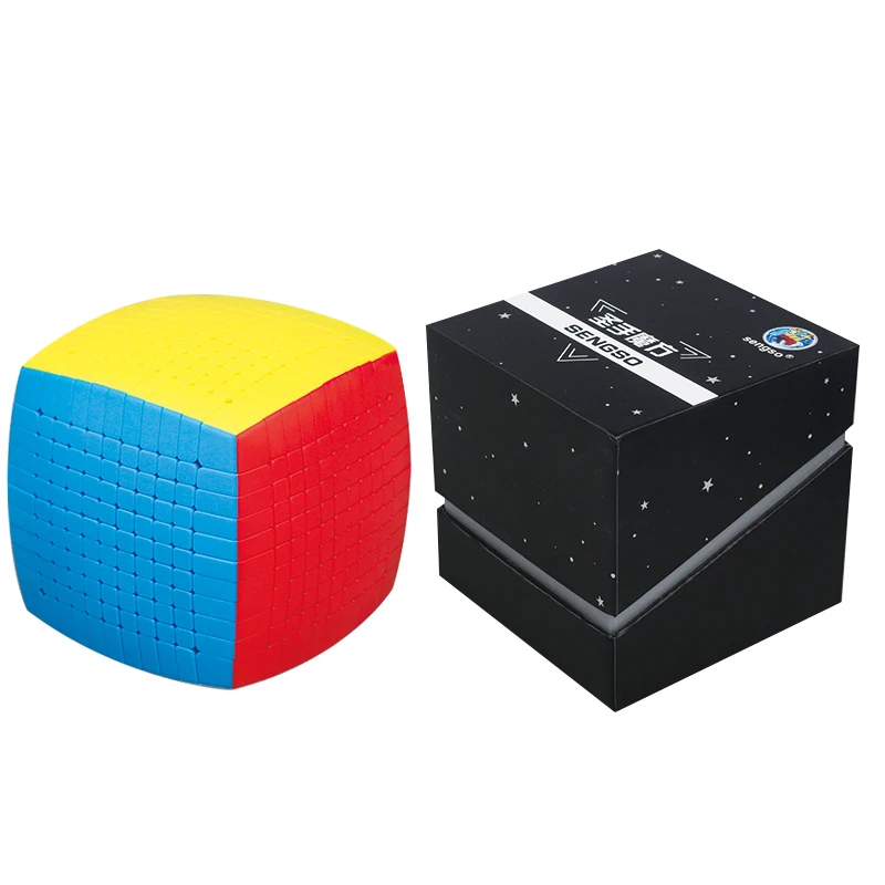 Shengshou 11x11x11 магический скоростной куб без наклеек 85 мм sengso 11x11 Cubo Magico игрушки высокого уровня для детей - Цвет: stickerless