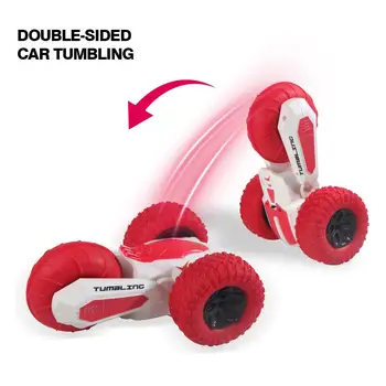 

2.4G 3-wheels Rotating Stunt Car Wireless Watch Remote Control Rolling Car Model Children Electric Toy Gift