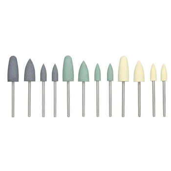 

12pcs/set Brightening Low Speed Silicone Polisher Drill Dentistry Equipment Dental Grinding Head Durable Oral Tools Lab