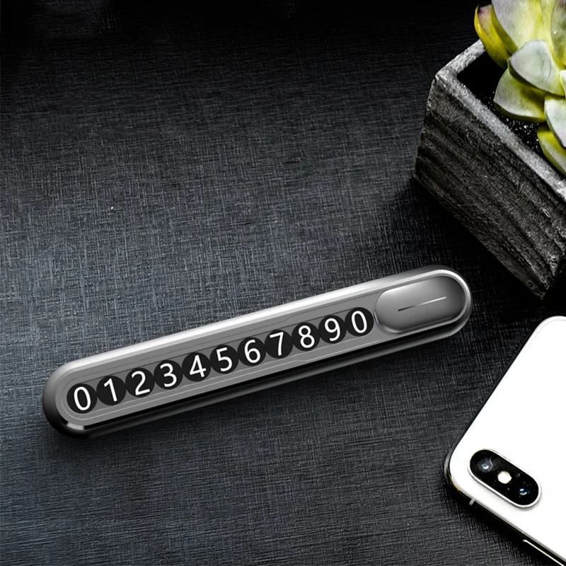 Temporary Stop License Plate Move The Car Phone Number Card Hide Magnetic Suction Noctilucent Automobile Articles Vehicle Within |