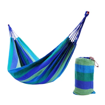 

1Pc Double Thickened Canvas Swing Hammock Outdoor Camping Hanging Chair with Two Bind Ropes Bag Packing