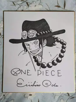 

hand drawn Eiichiro Oda ONE PIECE autographed Shikishi Art Board rare 112019E