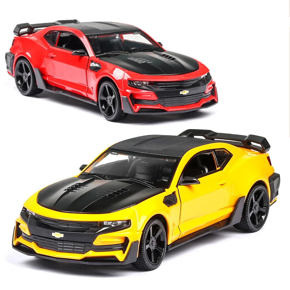 

1:24 Chevrolet Camaro Metal Body Doors Can Be Opened Musical Lighting Machine Diecast Toy Vehicles Hot Wheel Car Model