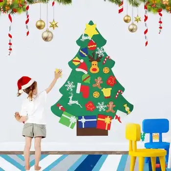 

3D Stereo Felt DIY Pendant Christmas Tree Shaped Door Wall Hanging Ornaments Gifts Festival Party Decorator Kids Christmas Gifts