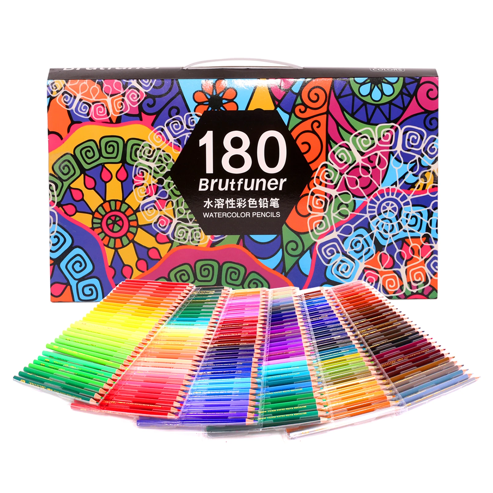 Water-soluble 180-color Colored Pencils, Professional Artist Drawing Set, Suitable for Drawing, Design, Illustration, Coloring B 24 36 72pcs colored marker alcohol oily animation design illustration architectural product soft head marker art stationery set