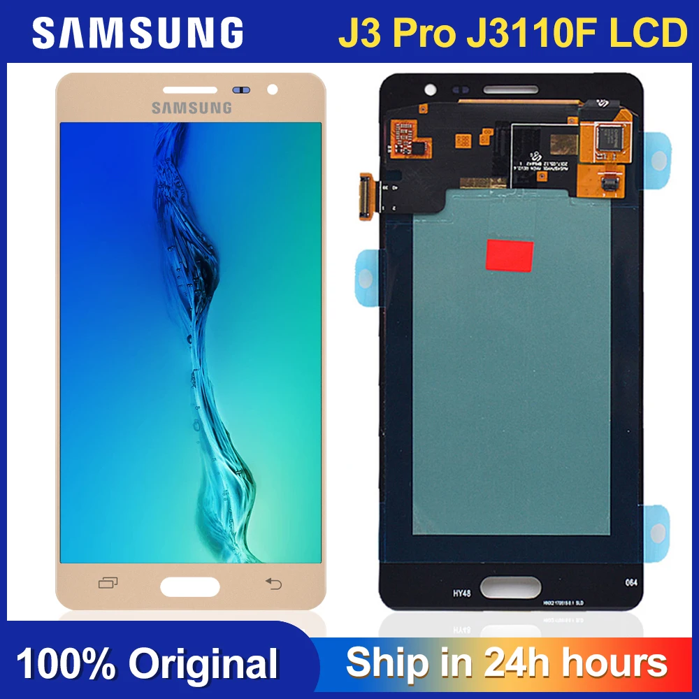 ЖК дисплей J3110 AMOLED для Samsung Galaxy J3 pro J3109 J3119 сенсорный дигитайзер экран яркая