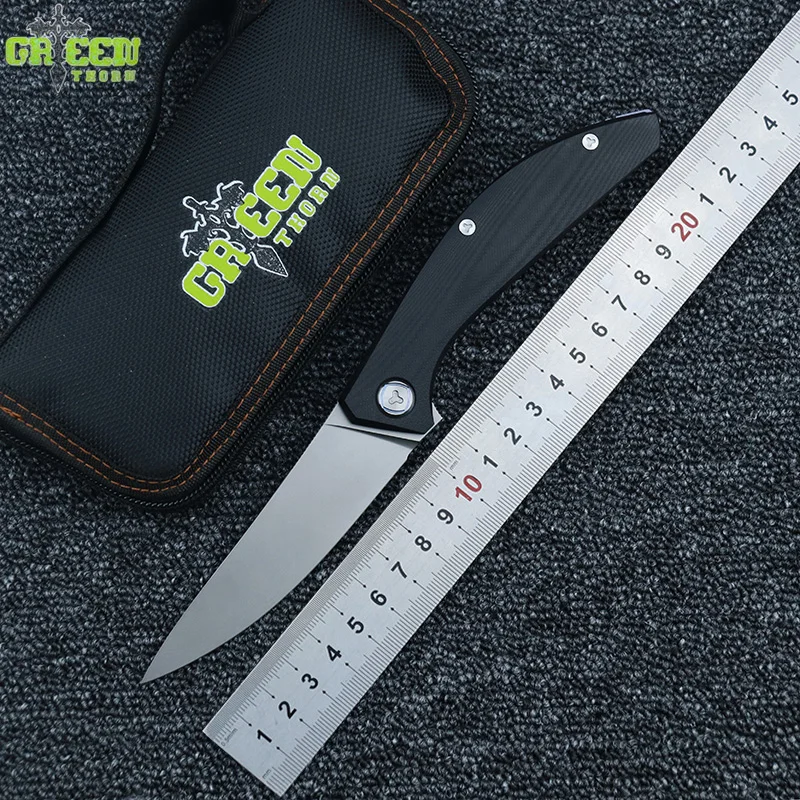GREEN THORN SIGMA Flipper складной нож D2 лезвие G10 рукоятка походные охотничьи ножи для