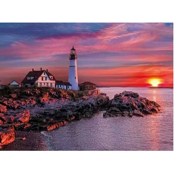 

5D DIY Diamond Painting Lighthouse seascape full Square Round Embroidery Diamond Needlework Cross Stitch Home Decor