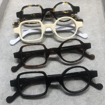 

High Quality Acetate Optical Eyeglasses Frame New Round Square Spectacle Frame Myopia Goggle Hyperopia Prescription Eyewear