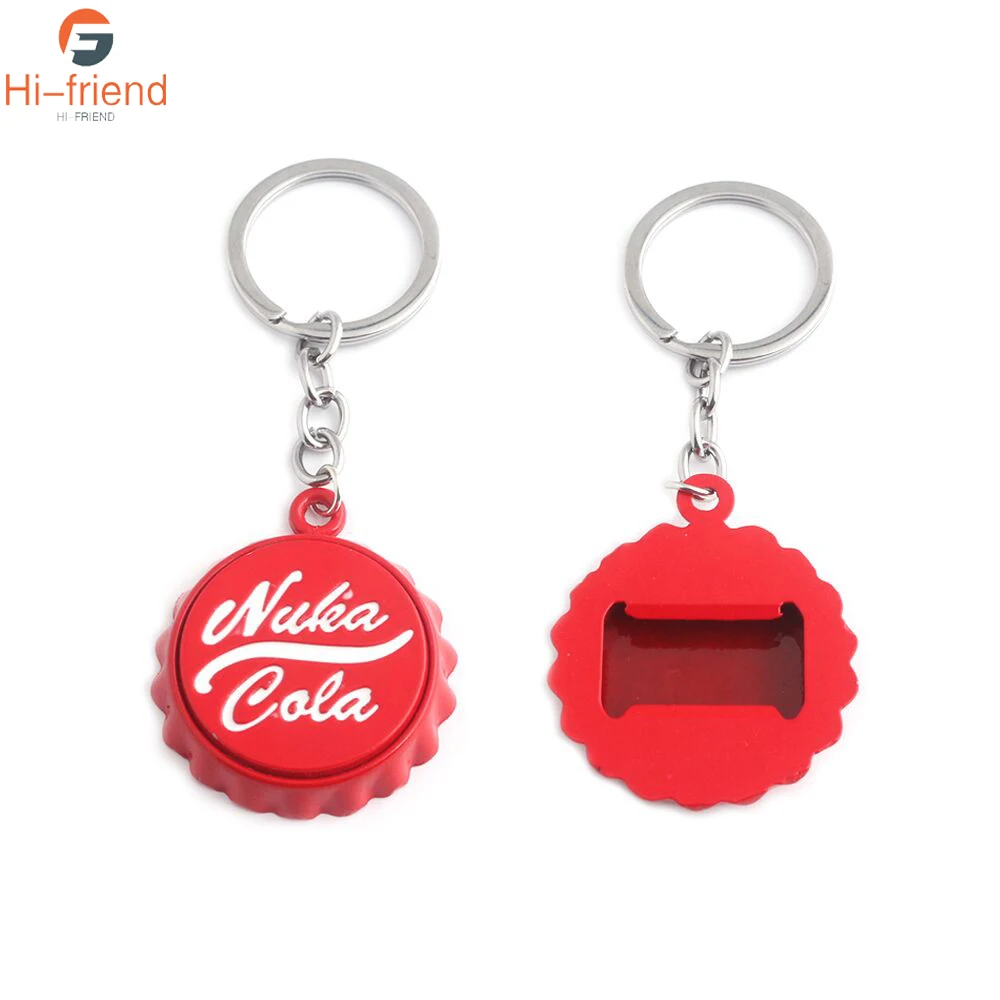SC Nuka Cola открывалка для пивных бутылок Cool Boy Автомобильный Брелок высокого качества с красной эмалью подвеска с буквенным узором подарок на день отца - Цвет: Красный