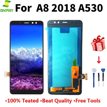 

5.6'' Lcd Display For Samsung A8 2018 A530 A530F/DS LCD Display Touch Screen Digitizer Assembly Replacement Free Tools For A530